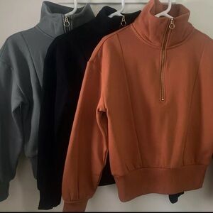 Lot 3 New Day Quarter Zip Sweatshirts XS Long Sleeve